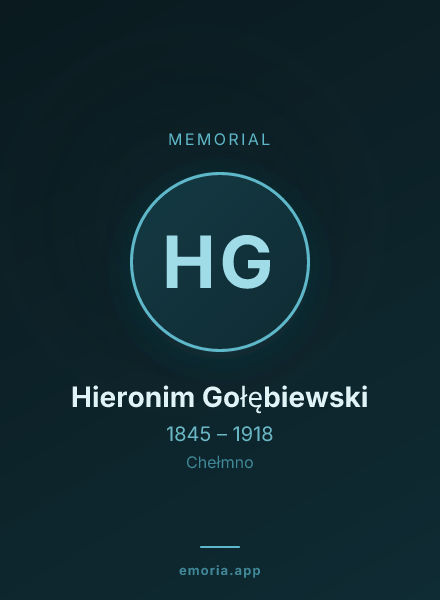 Memorial portrait of Hieronim Gołębiewski