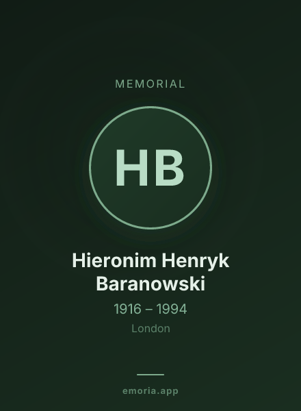 Memorial portrait of Hieronim Henryk Baranowski