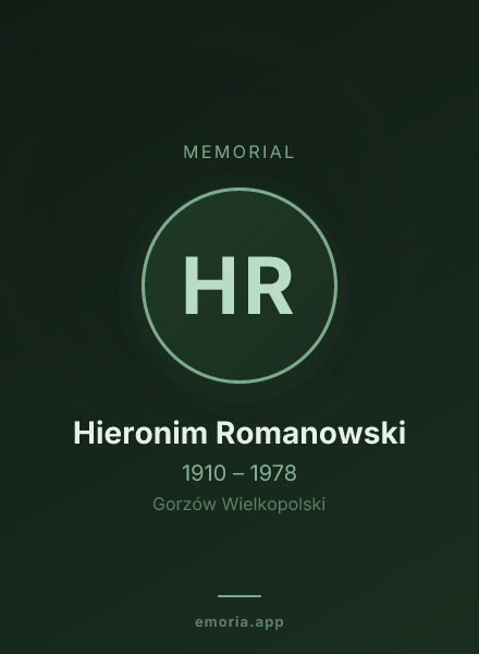 Memorial portrait of Hieronim Romanowski