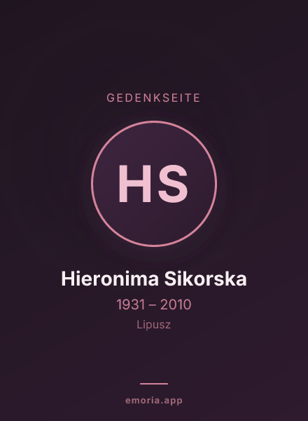 Gedenkportrait von Hieronima Sikorska