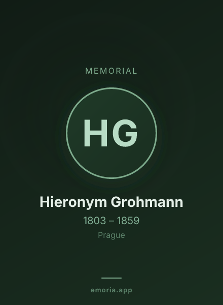 Memorial portrait of Hieronym Grohmann