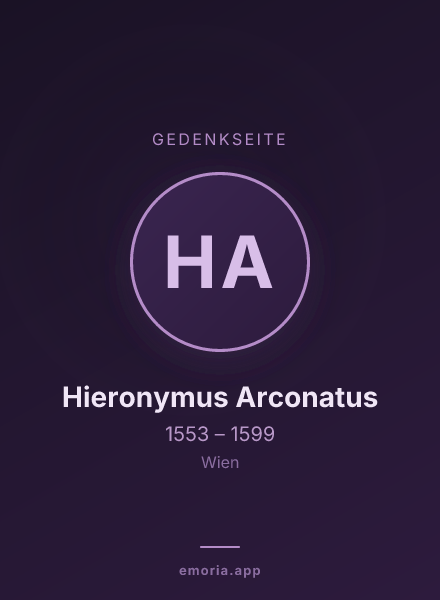 Gedenkportrait von Hieronymus Arconatus