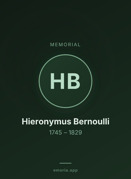Memorial portrait of Hieronymus Bernoulli