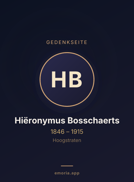 Gedenkportrait von Hiëronymus Bosschaerts