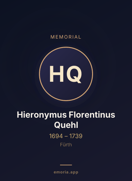 Memorial portrait of Hieronymus Florentinus Quehl