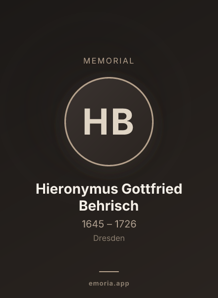 Memorial portrait of Hieronymus Gottfried Behrisch
