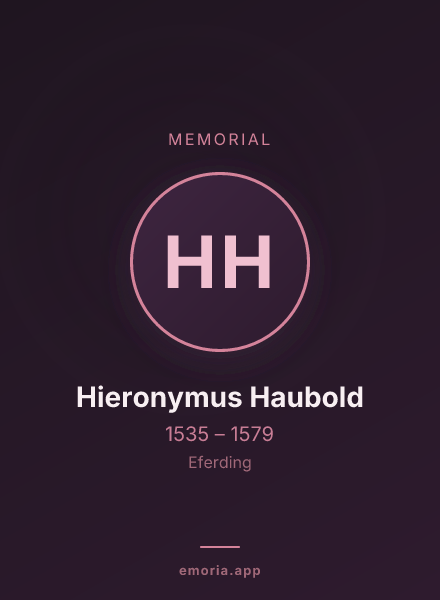 Memorial portrait of Hieronymus Haubold