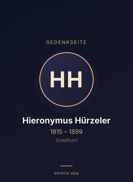 Gedenkportrait von Hieronymus Hürzeler