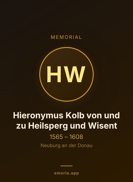 Memorial portrait of Hieronymus Kolb von und zu Heilsperg und Wisent