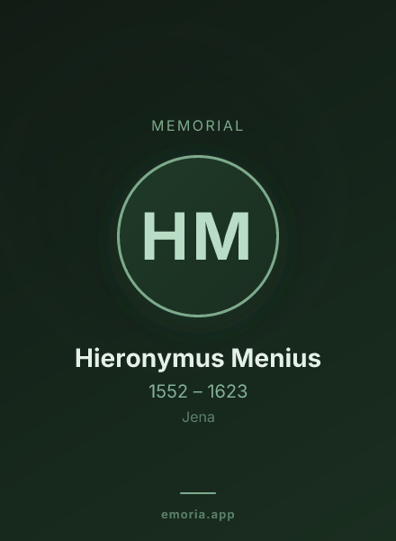 Memorial portrait of Hieronymus Menius