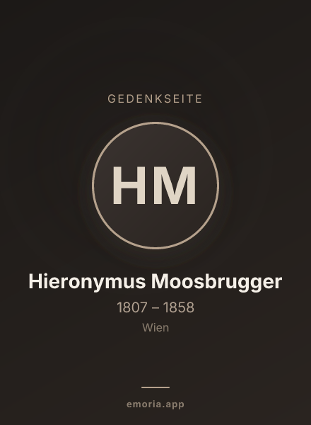 Gedenkportrait von Hieronymus Moosbrugger
