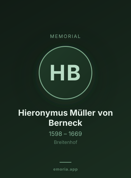 Memorial portrait of Hieronymus Müller von Berneck