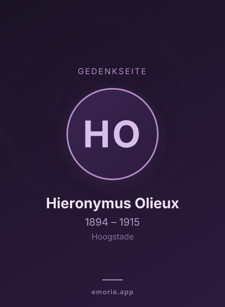 Gedenkportrait von Hieronymus Olieux