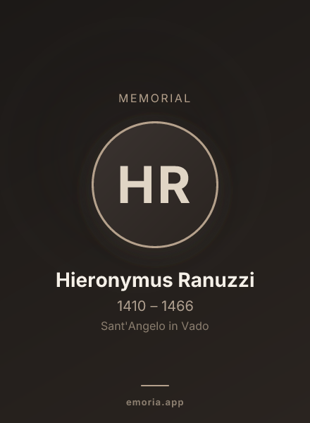Memorial portrait of Hieronymus Ranuzzi