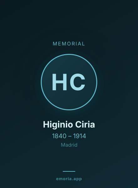 Memorial portrait of Higinio Ciria