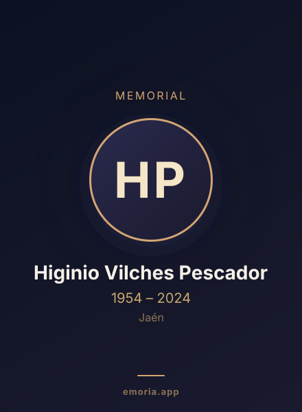 Memorial portrait of Higinio Vilches Pescador