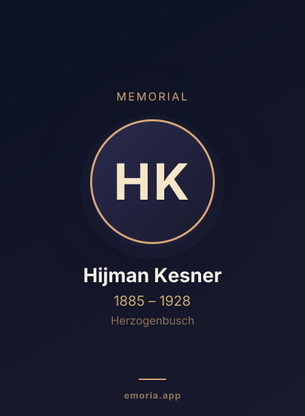 Memorial portrait of Hijman Kesner