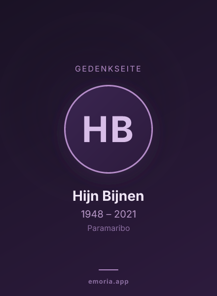 Gedenkportrait von Hijn Bijnen