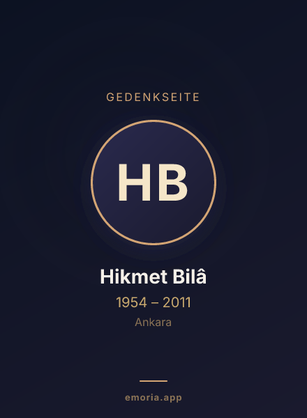 Gedenkportrait von Hikmet Bilâ