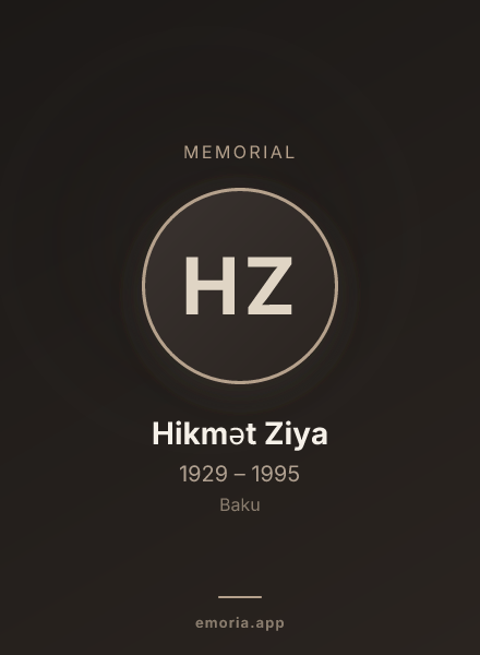 Memorial portrait of Hikmət Ziya