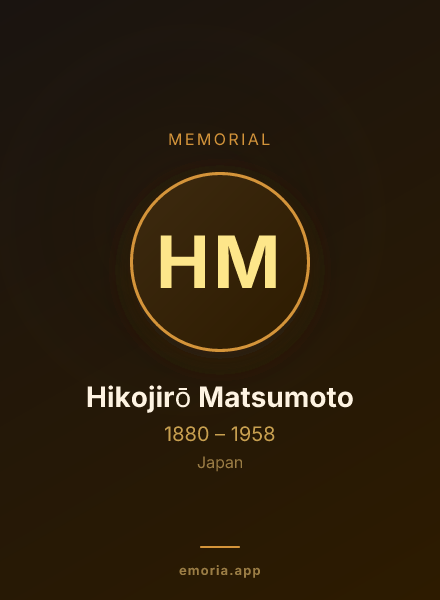 Memorial portrait of Hikojirō Matsumoto