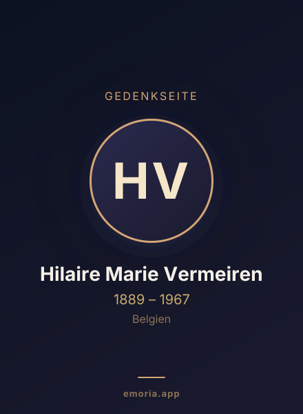 Gedenkportrait von Hilaire Marie Vermeiren