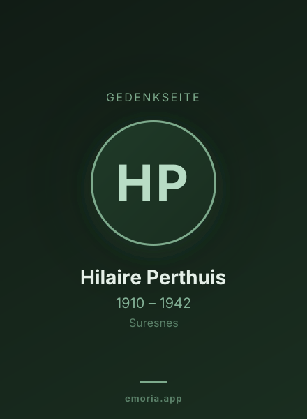 Gedenkportrait von Hilaire Perthuis