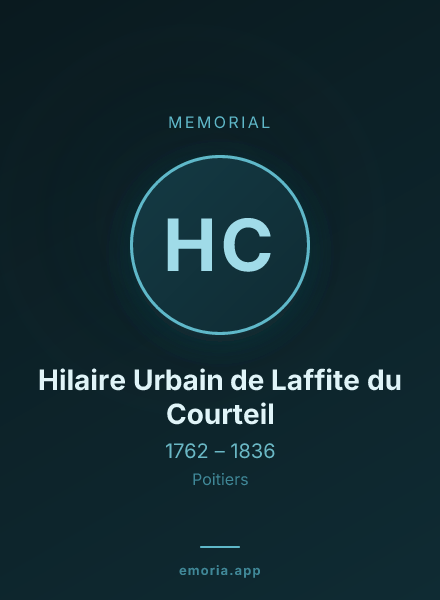 Memorial portrait of Hilaire Urbain de Laffite du Courteil