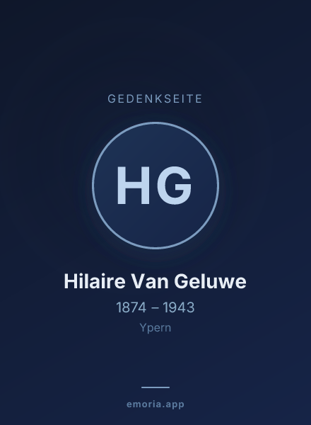 Gedenkportrait von Hilaire Van Geluwe