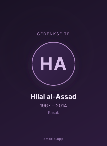 Gedenkportrait von Hilal al-Assad