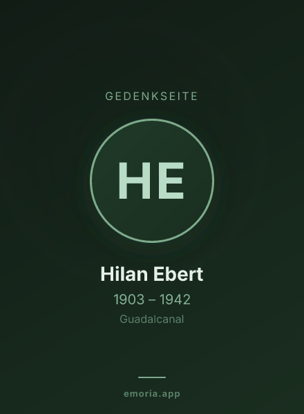 Gedenkportrait von Hilan Ebert