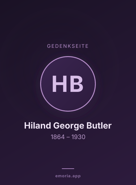 Gedenkportrait von Hiland George Butler