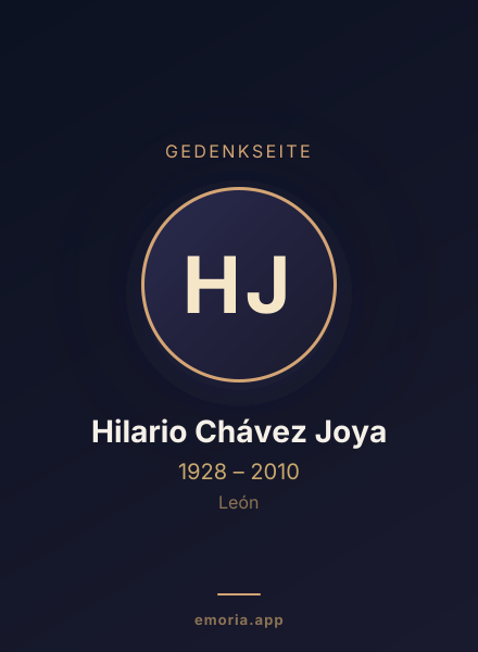 Gedenkportrait von Hilario Chávez Joya