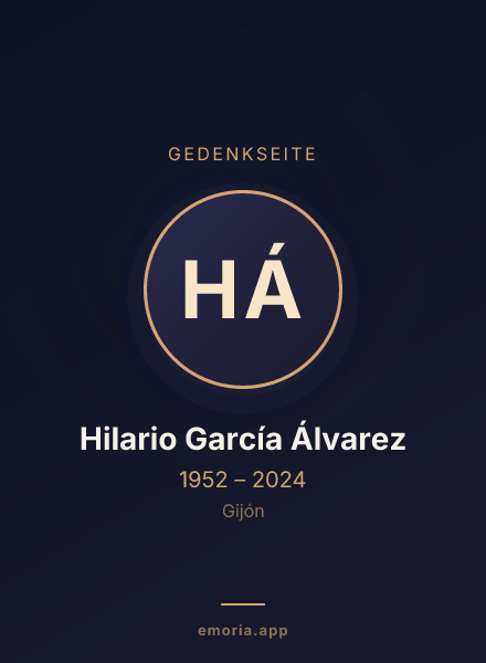 Gedenkportrait von Hilario García Álvarez