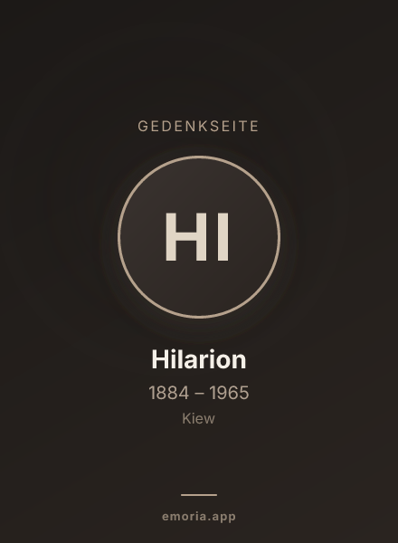 Gedenkportrait von Hilarion