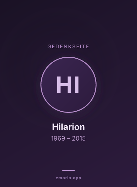 Gedenkportrait von Hilarion