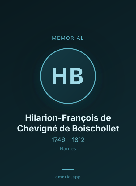 Memorial portrait of Hilarion-François de Chevigné de Boischollet