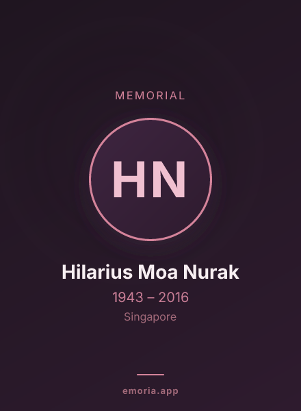 Memorial portrait of Hilarius Moa Nurak