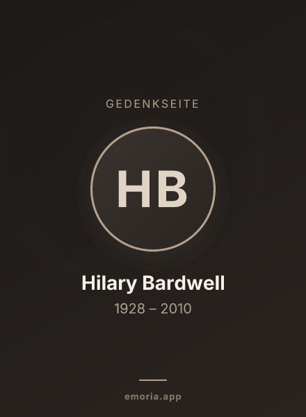 Gedenkportrait von Hilary Bardwell