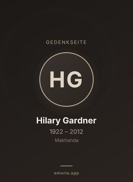 Gedenkportrait von Hilary Gardner