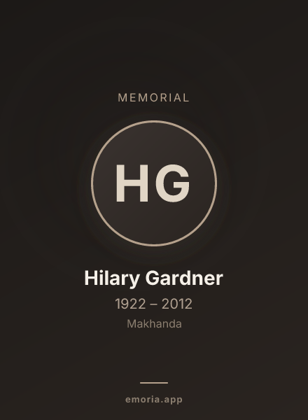 Memorial portrait of Hilary Gardner
