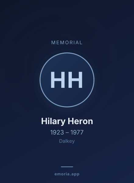 Memorial portrait of Hilary Heron