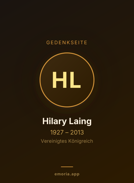 Gedenkportrait von Hilary Laing