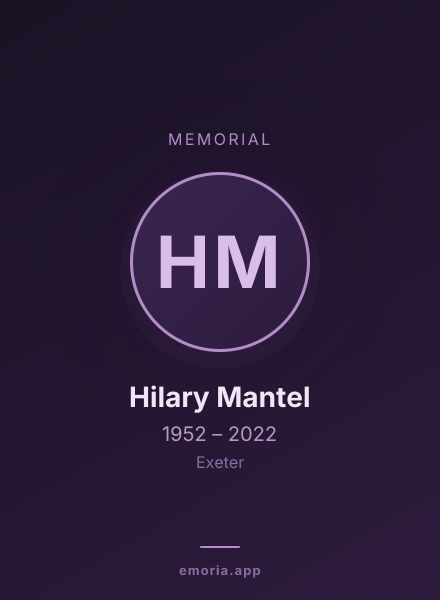 Memorial portrait of Hilary Mantel