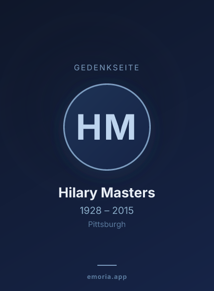 Gedenkportrait von Hilary Masters