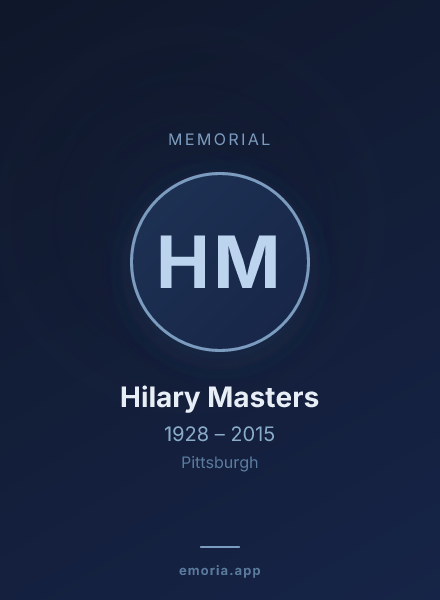 Memorial portrait of Hilary Masters