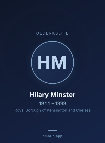 Gedenkportrait von Hilary Minster