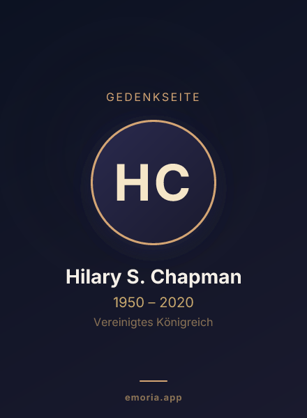 Gedenkportrait von Hilary S. Chapman