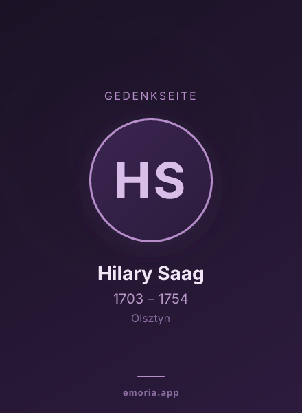 Gedenkportrait von Hilary Saag
