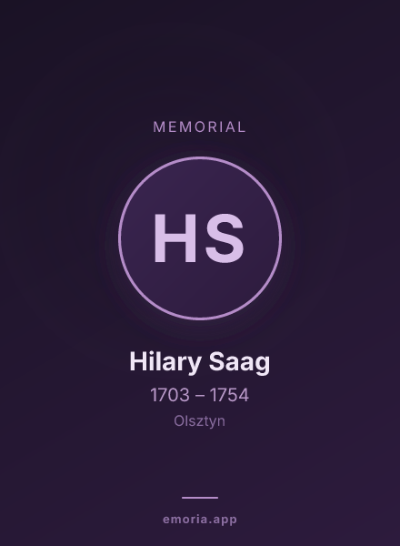 Memorial portrait of Hilary Saag